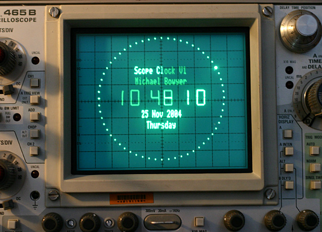 Scope Clock Setup Menu