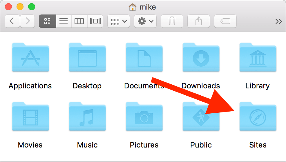 OS X Apache Sites folder