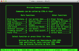 Minicom Command Summary