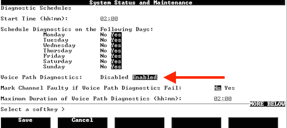 Meridian Mail Diagnostic Schedule