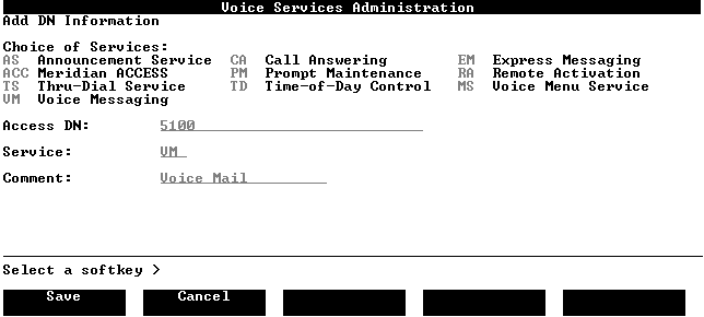 VSDN table