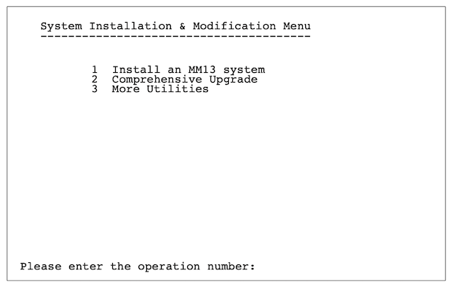 Install Menu